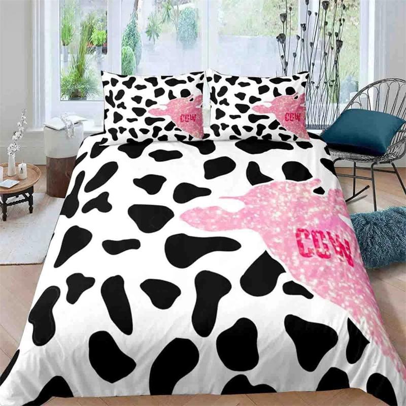 Пододеяльник из коровьей шкуры King Queen с принтом в стиле пэчворк из коровьего меха, комплект постельного белья с изображением животных, покрывало из полиэстера в стиле вестерн-ковбой