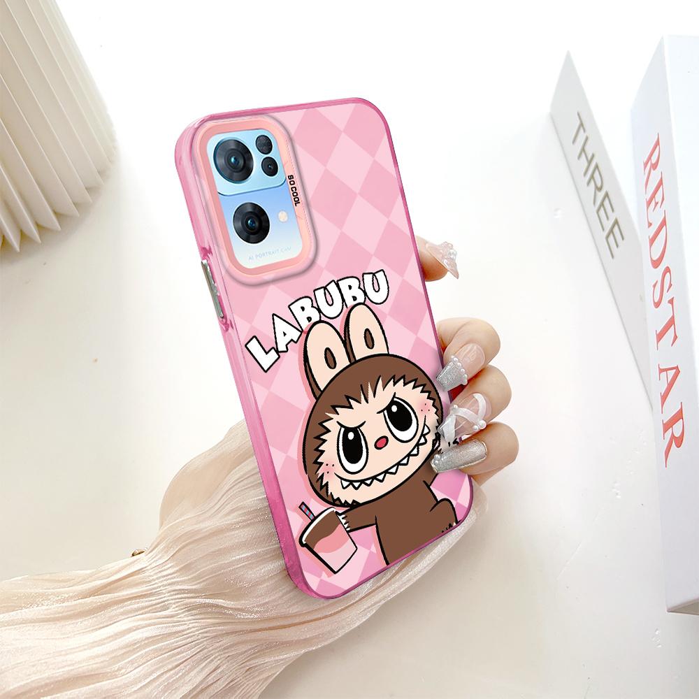 Окрашенный узор, цветной серебристый, двухсторонний, жесткий, противоударный чехол для телефона с защитой от падений для OnePlus OPPO Reno Realme