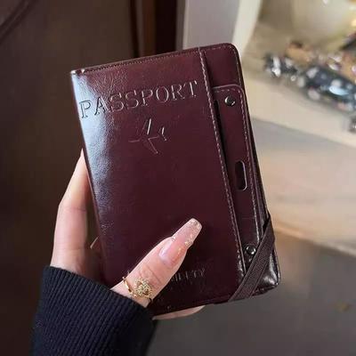 Обложка для паспорта ПУ Сумка для паспорта Кошелек Хранение карт Креативная сумка для хранения сертификатов Мужская
