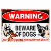 Винтаж Остерегайтесь собаки, металлический знак, предупреждение об опасности, защищенная собака питбуль, без бала, настенный декор, украшение частной территории, WY45