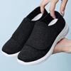 Shoes Women's Casual Shoes Flying Woven Breathable Single Shoes Velcro Women's Shoes Versatile Walking Shoes Soft Sole Not Tired Feet Mother Shoes