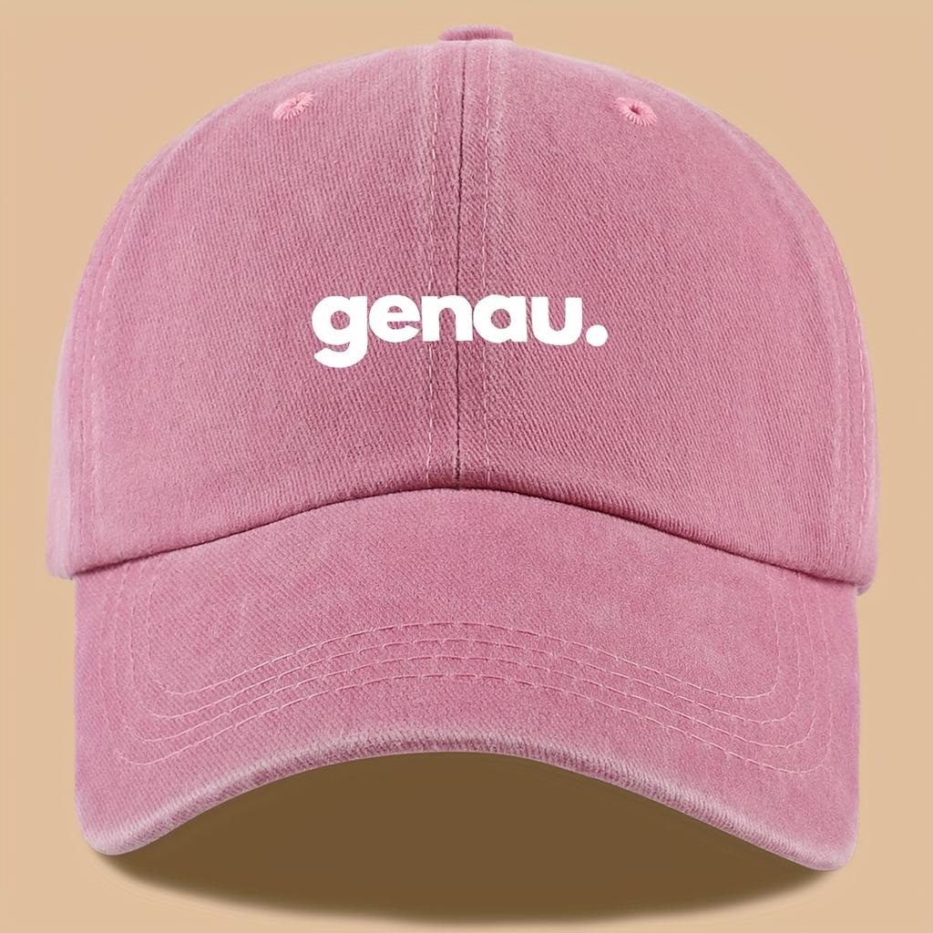 Letter Genau Printed Baseball Cap, Fashionable, Versatile, Breathable and Adjustable Outdoor Hat