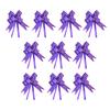 10 Pieces Bow Pull Decor Multi-colors Festive Packing DIY Crafts Lightweight Plastic Hand-Pulled Flower Christmas Holiday