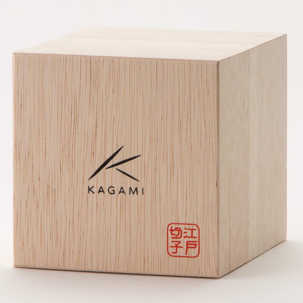 Kagami Crystal Rocks Glass Blue 240cc Edo Kiriko Yarai Heavy Star Crest T727-2668CCB