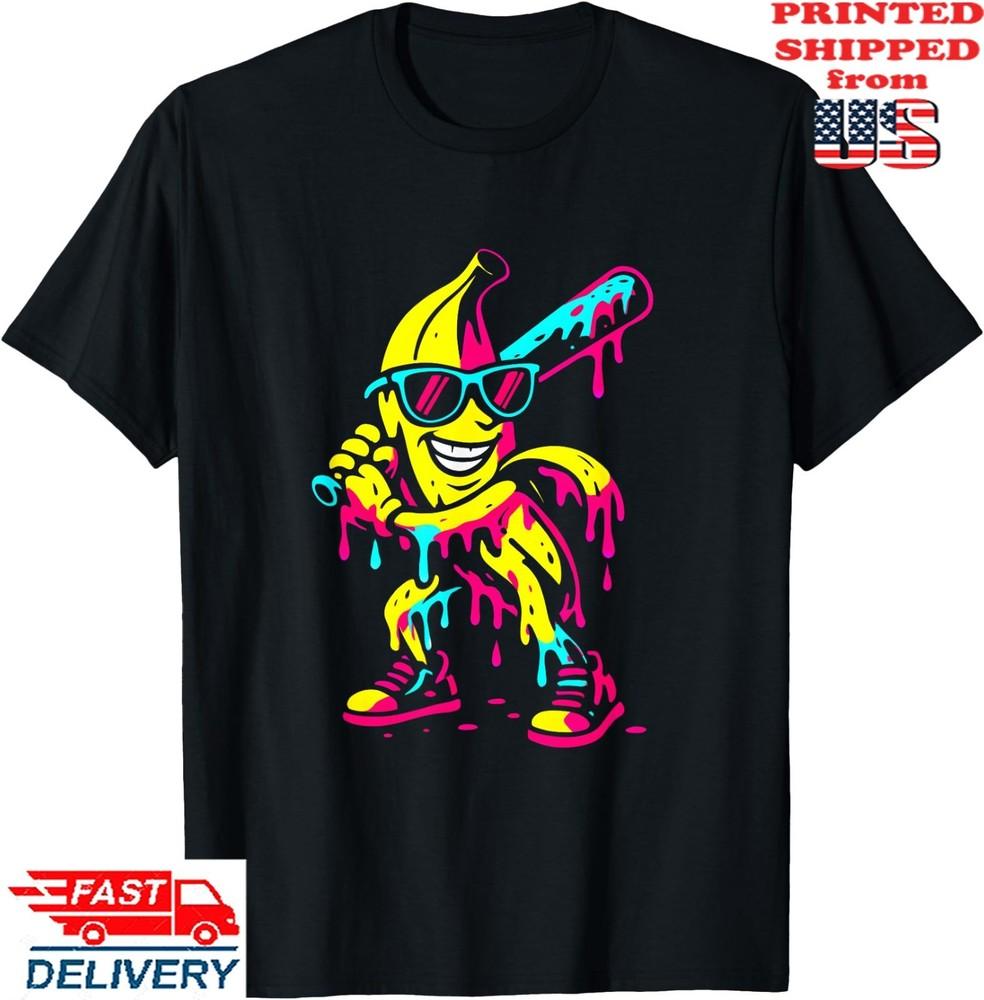 Banana Funny Baseball Drip Adult T-Shirt, Unisex Tee Unisex T-Shirt
