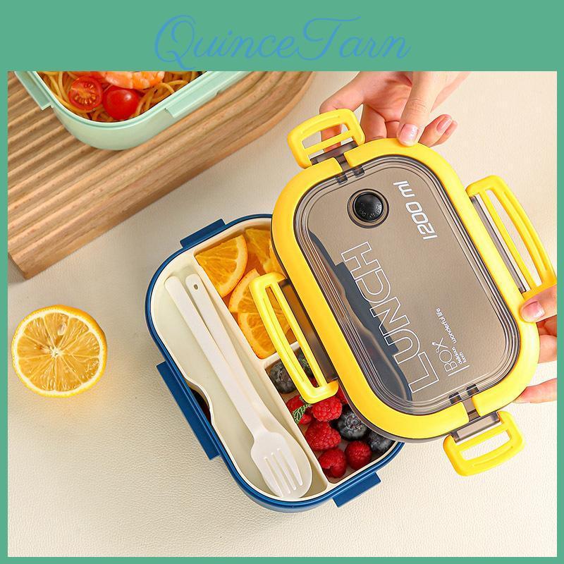 Box Doublelayer Bento Fruit Compartmentdivided Lunch Box Microwavesafe Office Fatreducing Lunch Box