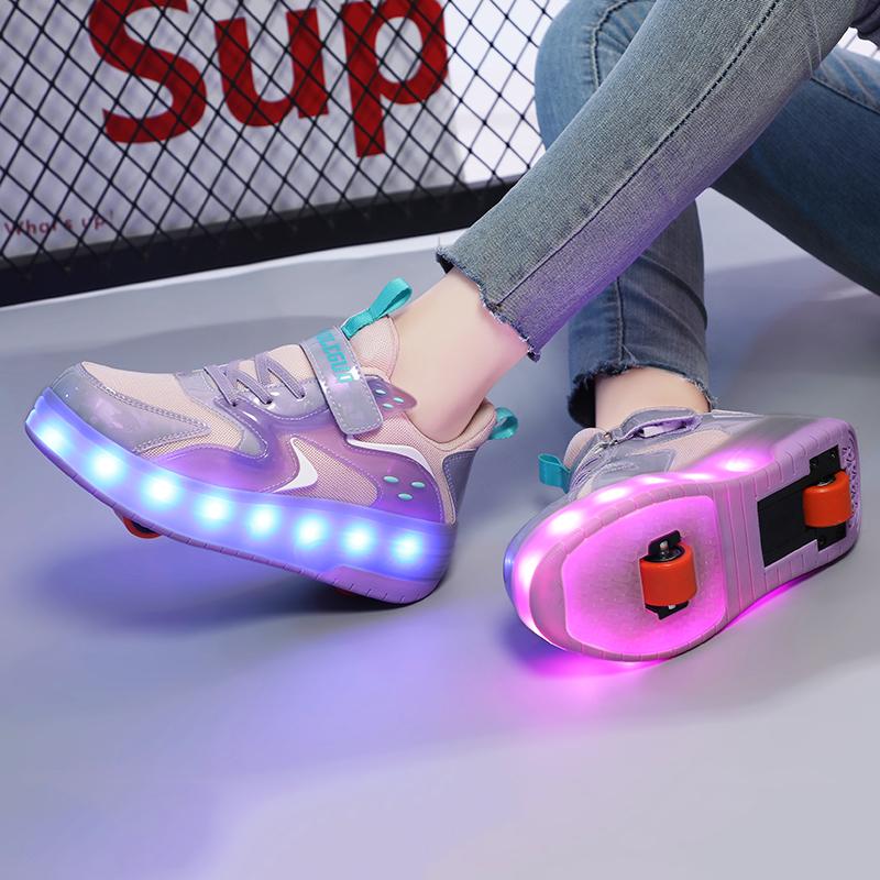 Детская модная обувь Rampage с одинарным и двойным шкивом, спортивная обувь с подсветкой, спортивная обувь, обувь для досок