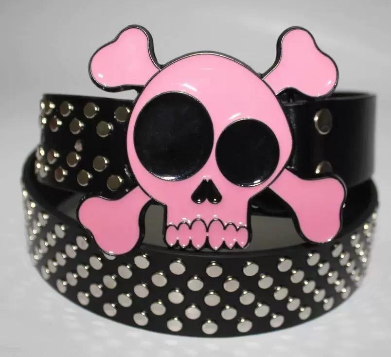 New Punk European and American Pyramid Cyber Subculture Gothic Square Bead Rivet Belt for Women