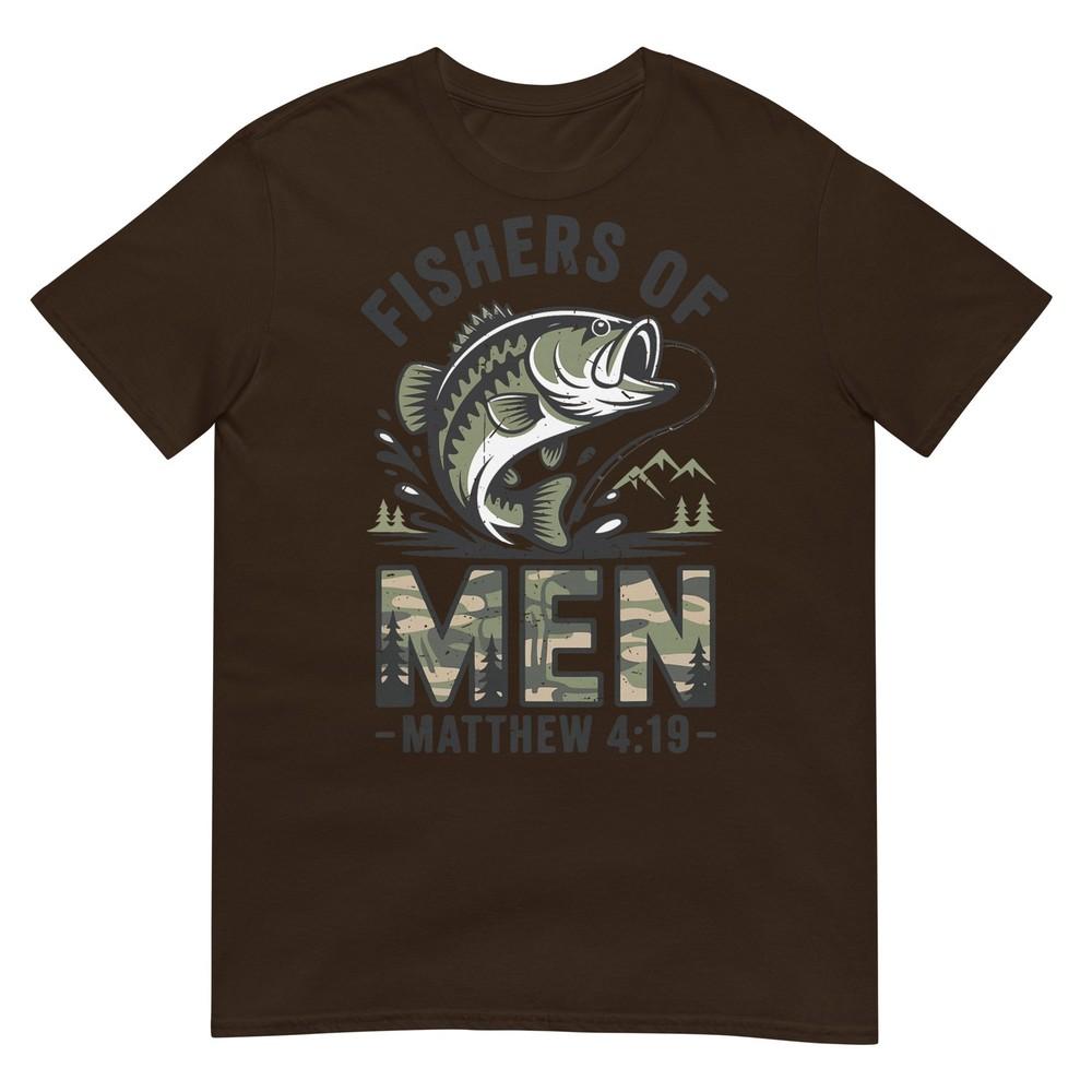 Youth Fisher Of Unisex Christian Fishing Bible Camo Bass Fish Tshirt