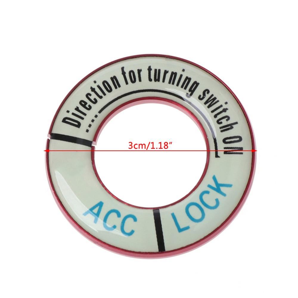 Автомобильное кольцо для ключей зажигания, декоративная отделка, светящиеся наклейки для Peugeot 208 301 307 308 2008 3008 5008, аксессуары