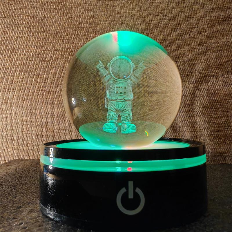 Солнечная система 3d хрустальный шар Хрустальный глобус Лазерная резка Хрустальный шар с шаровой подставкой Декоративные сферы планет Галактика Подарок на день рождения Украшения