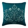 Custom Teal Blue Pillow Shams Damask Zardozi & Crystals Pillow Shams Pillow Shams Silk Shams Contemporary Pillow Shams - Teal Damask