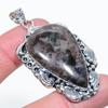 Natural Larvikite Stone Gemstone 925 Sterling Silver Gift Pendant 2.36" B5w73