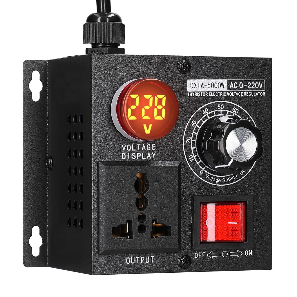AC220V 5000 В Бесступенчатый Регулятор Напряжения Портативный Однофазный Контроллер Напряжения Регулятор Температуры Скорости Освещения