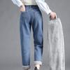 2022 New Winter High Waist Women Jeans Fleece Warm Slim Pencil Pants Stretch Skinny Denim Jeans Casual Thick Leisure Baggy Jeans