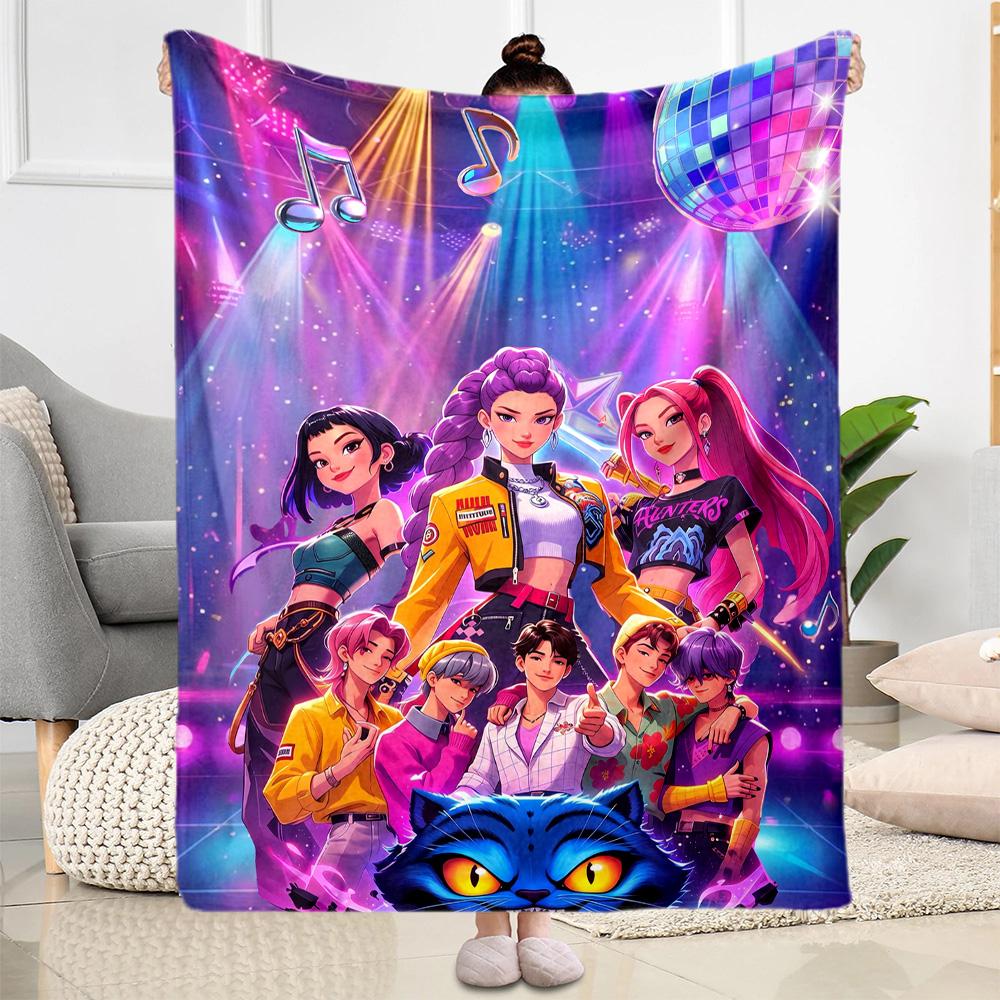 Huntrix: Cosmic Fashion Fusion Blanket Soft Warm Cozy Perfect for Chair Sofa Seaside Four Seasons Universal Playful Design