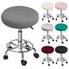 Thickened Round Chair Cover Dining Stool Chair Slipcover Elastic Lifting Footstool Bar Chair Cover Solid Color Seat Cover 1pc