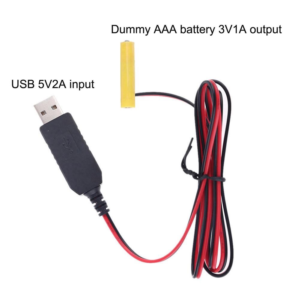 Универсальный USB-кабель питания-элиминатор батарей LR03 AAA 3 В, 2 шт. Адаптер-заменитель батарей 1,5 В