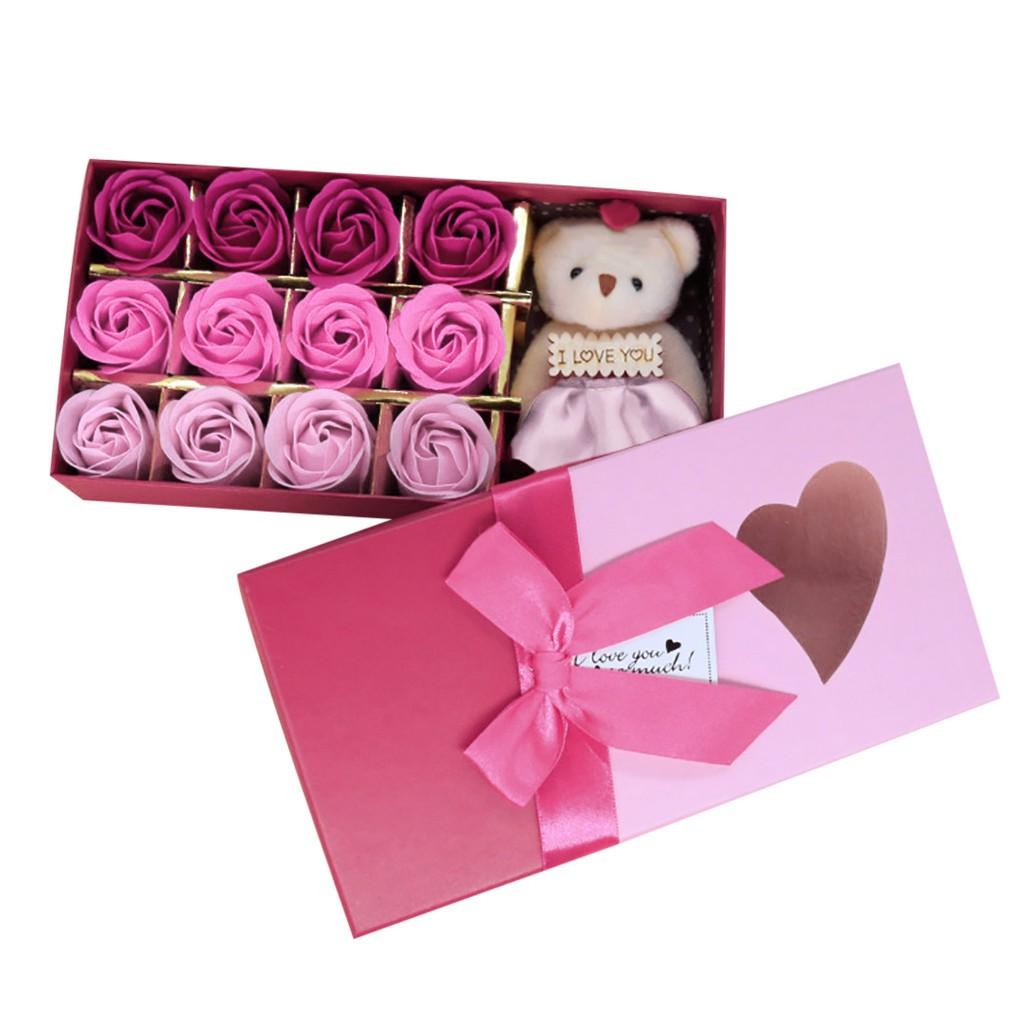 День святого Валентина 12 шт. ароматическое мыло цветок подарок коробка букет букет фестиваль подарок
