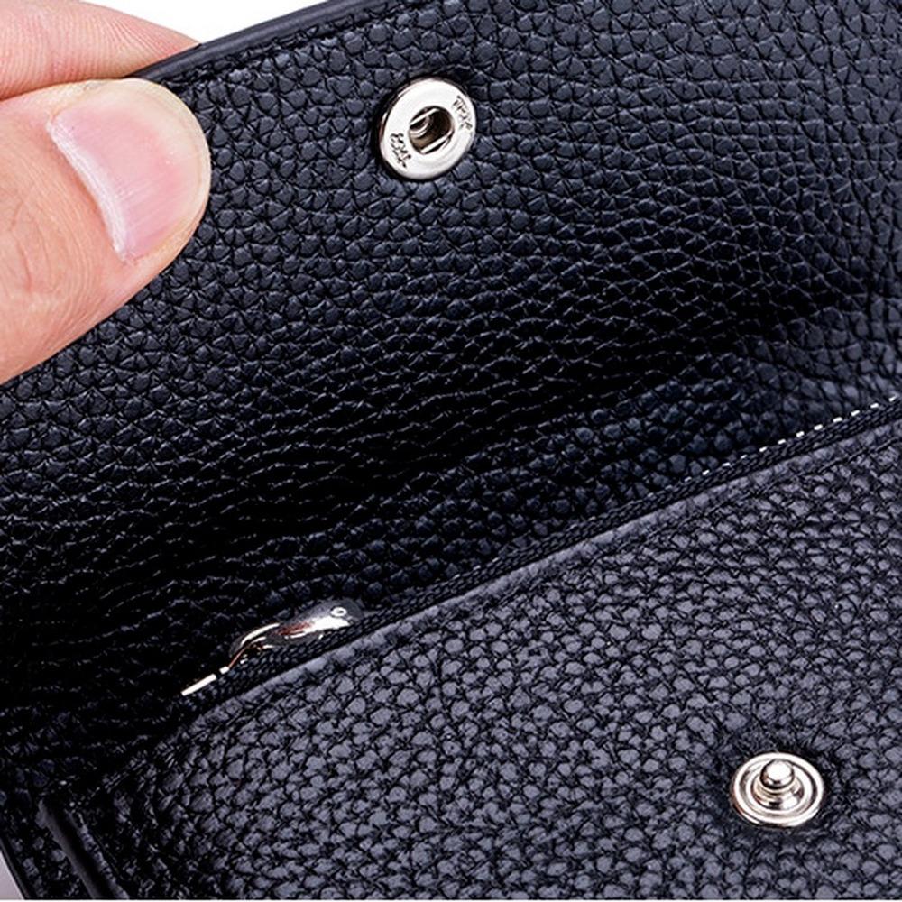 Top Leather Mini Card Bag Purse Multifunctional Cash Coin Bag Business Visiting Credit Bank Card Stock Holder Sleeve