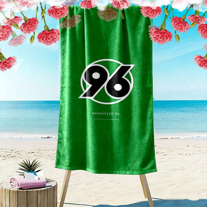 Пляжное полотенце Hannover 96, Большое, Мягкое, Быстросохнущее, для Пляжа, Кемпинга, Плавания