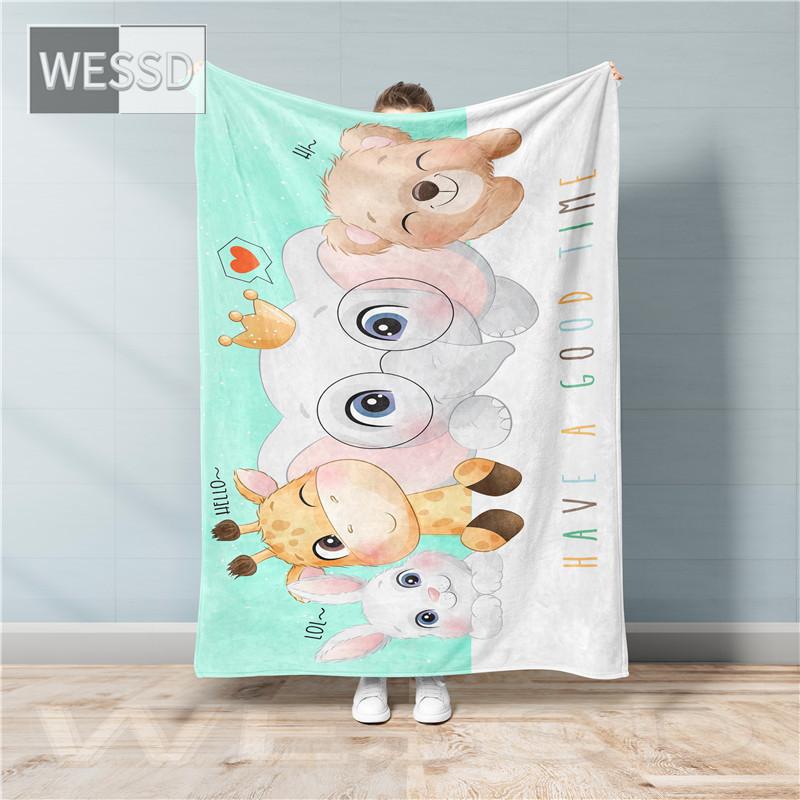Kawaii детское одеяло с героями мультфильмов, фланелевое флисовое одеяло с животными, супер мягкое скандинавское покрывало на кровать, милый подарок
