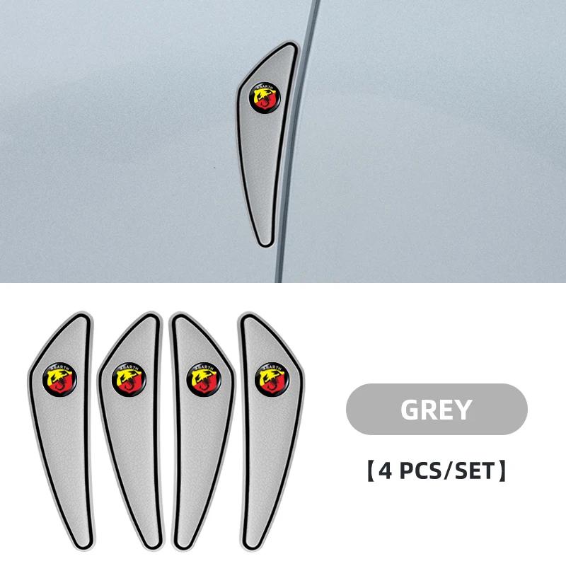 HIBWO1 4Pcs Car Styling Door Side Edge Anti-collision Bumper Strip Sticker For Fiat Abarth 595 Abarth 500 Abarth 124 Spider Accessories
