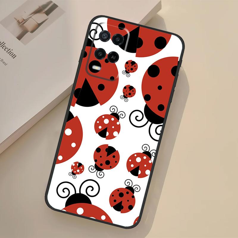 Чехол-божья коровка для Oppo A76 A96 A16 A17 A18 A60 A80 A40 A38 A58 A78 A98 A94 A74 A54 A15 A57 A77 A5 Pro