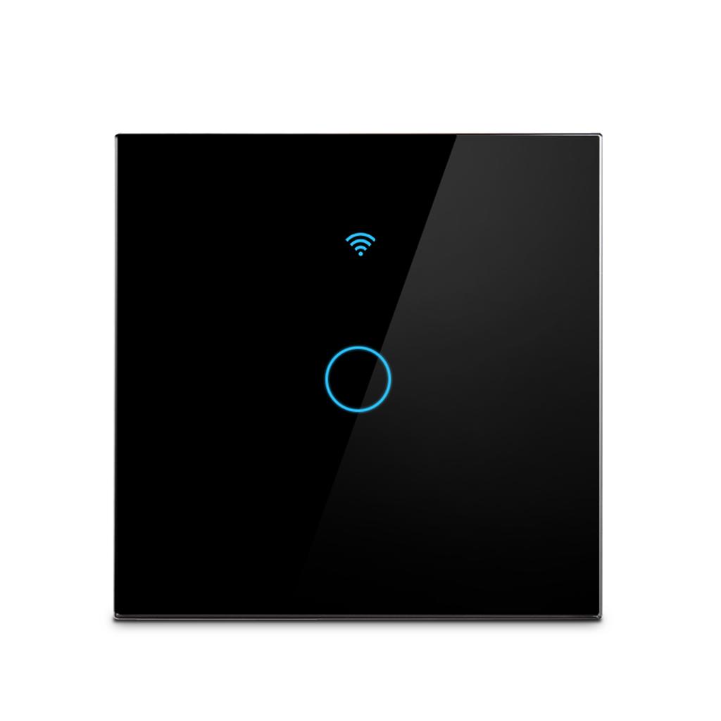 ЕС 220 В Tuya умный дом Wi-Fi сенсорный переключатель 1 2 3 Gang стеклянная панель настенные переключатели света Поддержка Alexa Google Home без нейтрального провода