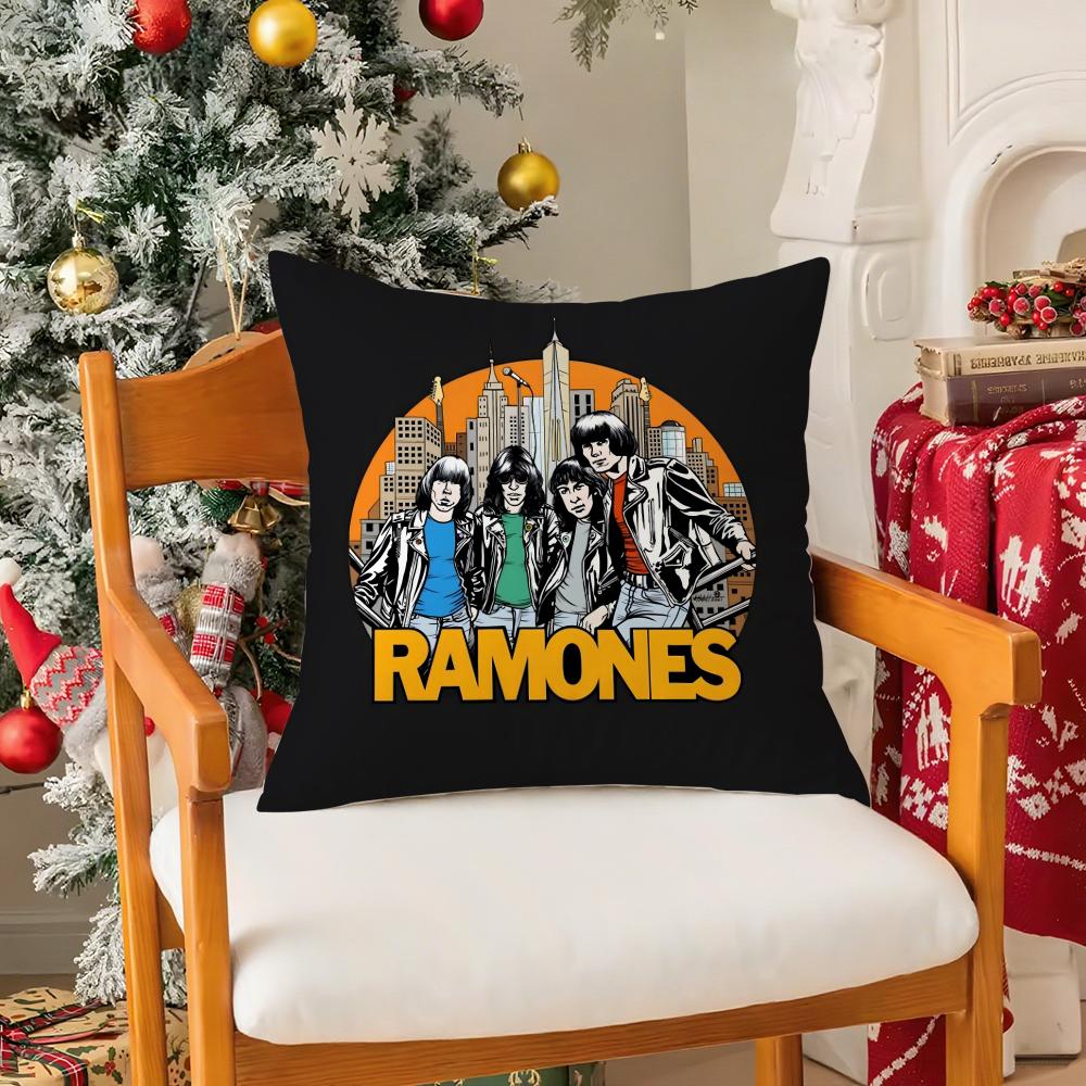 Панк Домашний Декор R-Ramones Наволочка Шелковистый Короткий Плюш С Невидимой Молнией Пылезащитный Чехол На Подушку Дивана Для Домашнего Декора