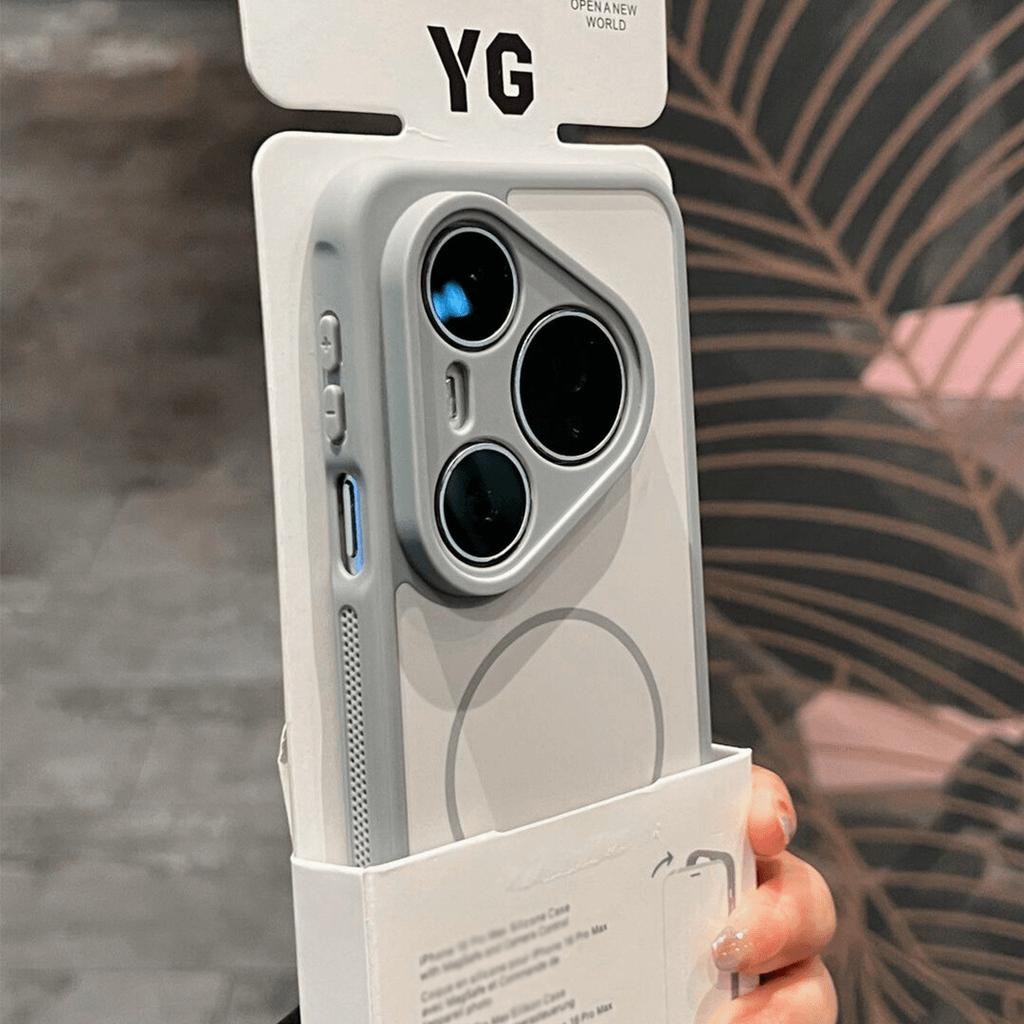 Skin-sensitive magnetic attraction is suitable for Huawei Pura80Pro matte contrasting color heat dissipation mobile phone case Pura70 anti-drop fine