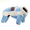 Dog Winter Coat for Cold Weather Walking, Quilted Four-Leg Coverage, Plush Trim, Padded Pet Outfit for Fall Winter, Outdoor Acti