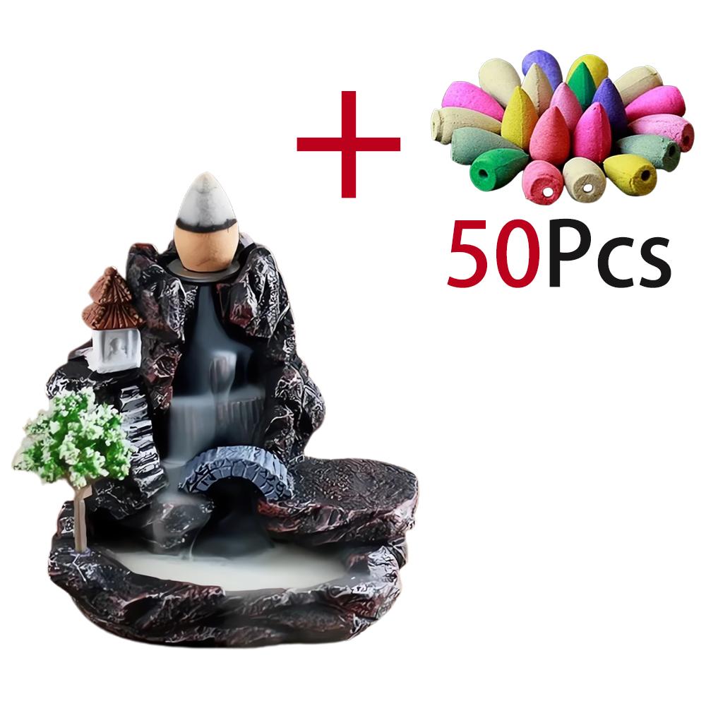 Держатель для благовоний с обратным потоком, курильница с водопадом, домашний декор, орнамент для ароматерапии, конусы для благовоний с обратным потоком, конусы для благовоний