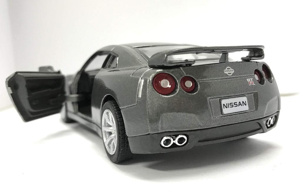 KiNSMART R35 Pullback Mini Car Gray 1/36 2009NissanGT-R