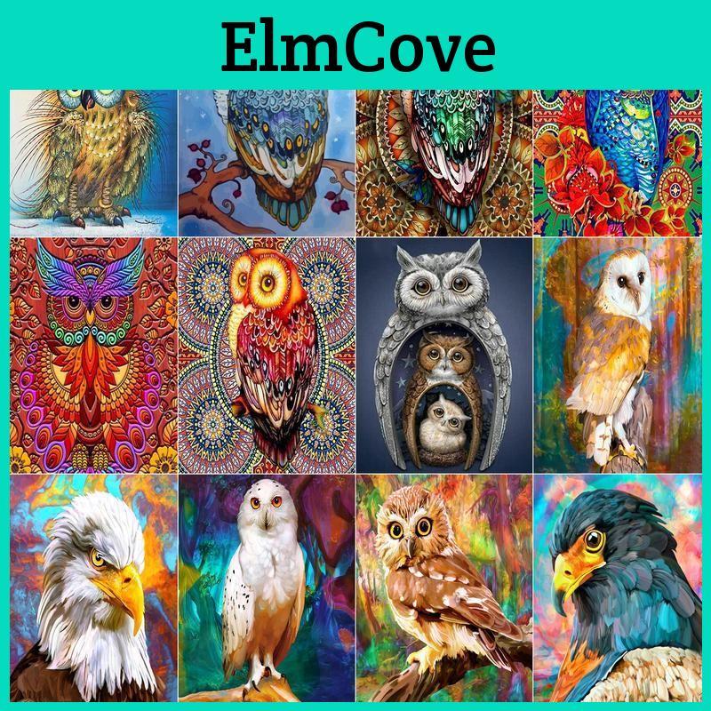 Mosaic Diamond Needlework Owl 5d Diy Full Sets Diamond Embroidery Animal Picture Of Rhinestones Home Decor