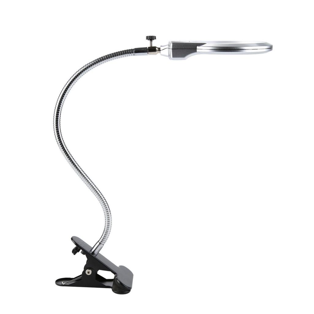 New Clip-on Loupe LED Magnifier Desk Table Magnifying Glass For Reading Repair