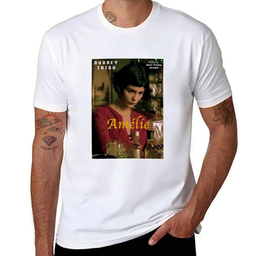 Gifts For Mens Womens Amelie Sticker Funny Men T-Shirt Casual Loose Daily Wear T-Shirt