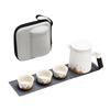Zhi Shi Qian Li Jiang Shan Ceramic Travel Tea Set - White