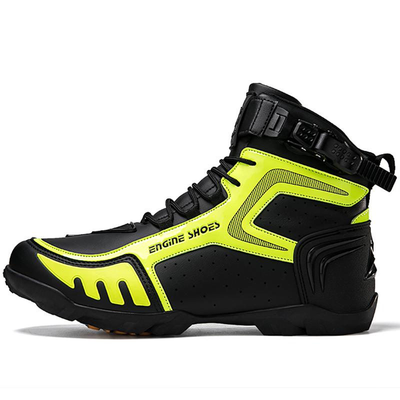 Мотоциклетные ботинки унисекс большого размера, противоскользящие мотоциклетные ботинки для предотвращения столкновений, мужские ботинки