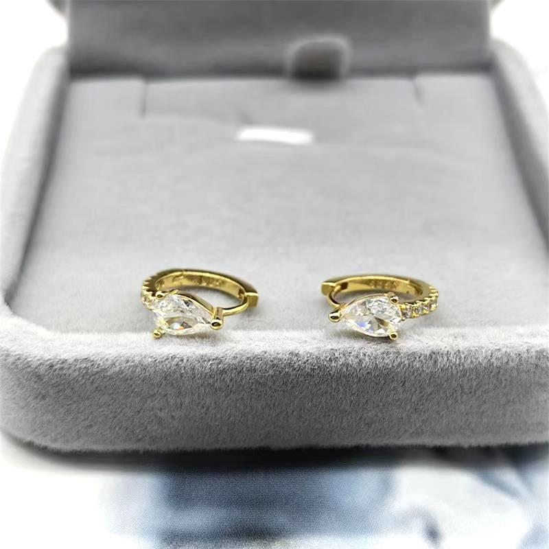 Diamond Drop-Shaped Ear Buckle Fashion High-End Super Girl Earrings Jewelry for Women