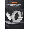 WEST BIKING Portable Bicycle Cable Lock With 2 Keys Waterproof Dustproof Steel Wire Lock MTB Road Bike Scooter Anti-theft Lock