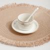 Paper Heat Resistant Place Mat with Tassel Bowl Mat Kitchen Accessories Braided Placemat  Kitchen