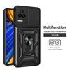Чехол для Xiaomi Poco F4 Чехол Poco F4 Чехол Poco F4 С магнитной кольцевой подставкой Бронированный чехол для телефона Слайдер Защита камеры Задняя крышка