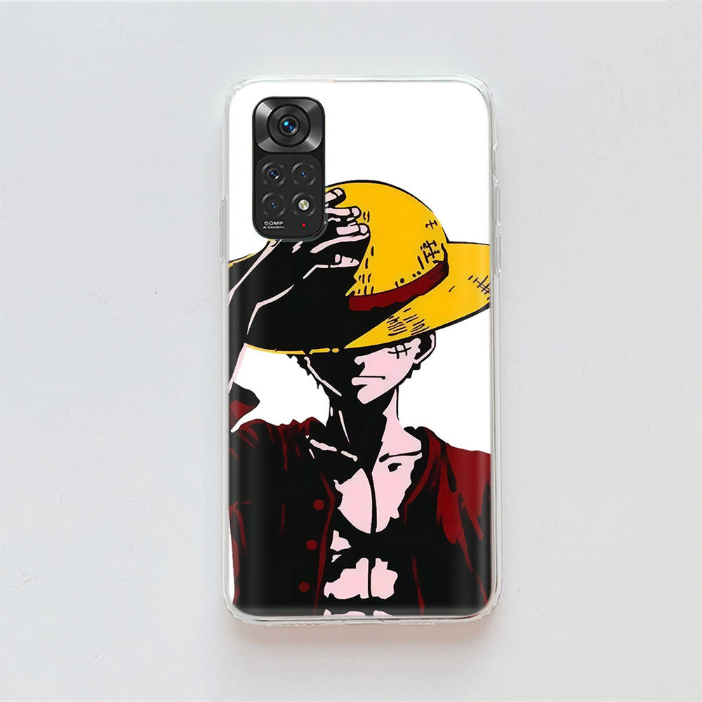 Чехол DT28 One Piece Luffy для Samsung A04 A14 A23 A34 A54 M23 M33 M52 M53 Realme 10 9 C30S C35 C55 VIVO Y02S Y21 Y33S Y51 X80 Pro Прозрачная крышка