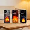 Аниме C-Calcifer-ES Милый чехол для телефона для iPhone 17 16 15 14 13 12 11 Mini Pro Max Plus Прозрачный чехол
