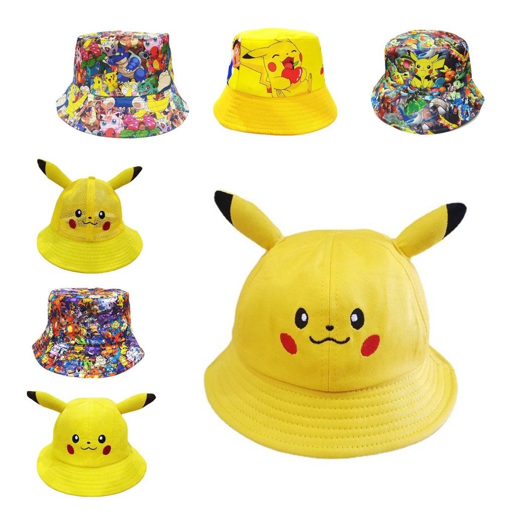 Мультяшная панама Пикачу для детей и родителей, милая уличная шляпа от солнца
