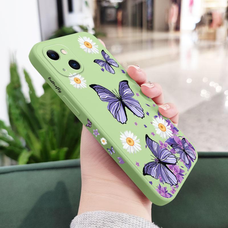 Purple Butterflies Phone Case For iPhone 17 17 Air 16 15 14 13 12 11 Pro Max Mini X XR XS MAX Cover