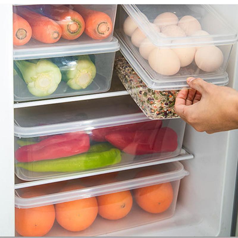 300/500 мл Прозрачный пластиковый прямоугольный контейнер для хранения, Специальный для холодильника, Герметичный, Пищевой, Кухонный контейнер для хранения