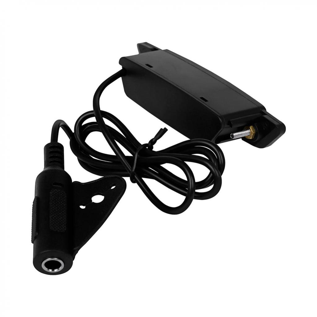 Звукосниматель для акустической гитары без перфорационного магнита со звуковым отверстием и аудиовыходом на хвостовом штифте