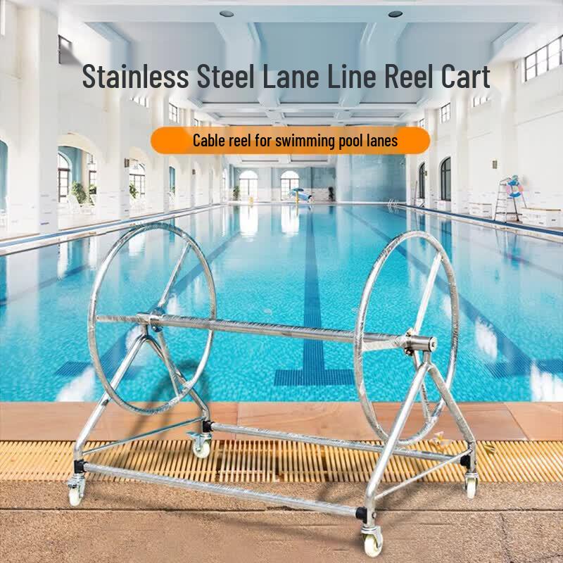 304 Stainless Steel Pool Lane Line Storage Cart